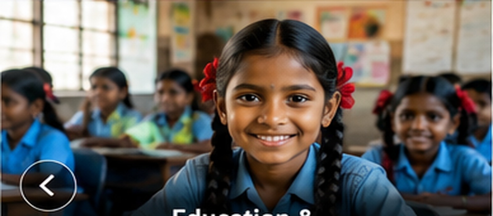 Representative Indian girls learning in a classroom
